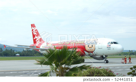 KEDAH, LANGKAWI, MALAYSIA - APR 09th, 2015: Air Asia Airbus A320-200 MSN 2926 registration 9M-AFL at KEDAH, LANGKAWI, MALAYSIA - APR 09th, 2015: Air Asia Airbus A320-200 MSN 2926 registration 9M-AFL at 52441851
