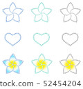Pearl frangipani heart cold color 52454204