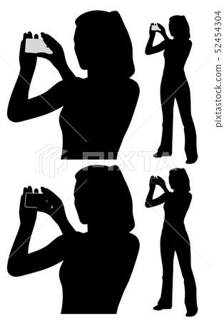 Woman taking a photo with smart phone 52454304