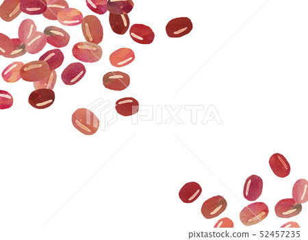 Watercolor beans azure texture collage 52457235