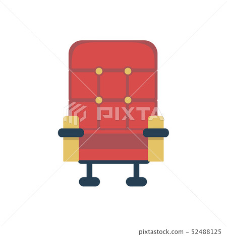 Vector Illustration. Cinema red armchair icon Vector Illustration. Cinema red armchair icon 52488125