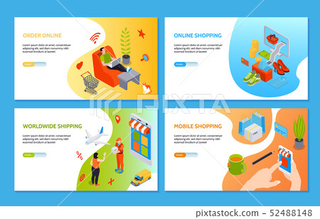 Online Shopping Horizontal Banners 52488148