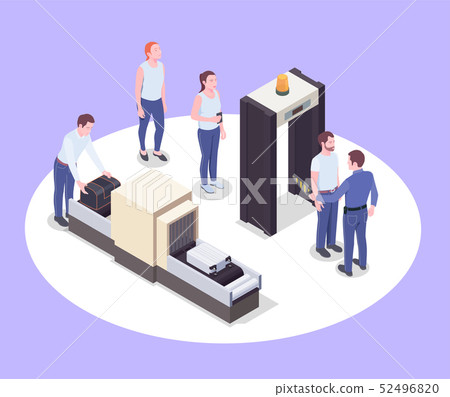 Airport Security Check Composition Airport Security Check Composition 52496820