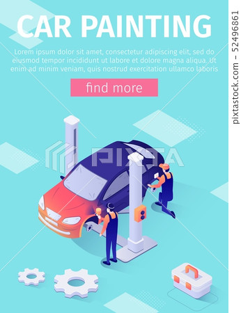 Vertical Poster for Online Car Painting Service Vertical Poster for Online Car Painting Service 52496861