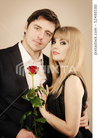 Happy elegant couple lovers. Happy elegant couple lovers. 52498580