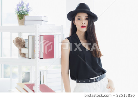 Asian model woman standing and pompous.. 52515850