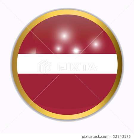 Button with flag of Latvia. Illustration. Button with flag of Latvia. Illustration. 52543175