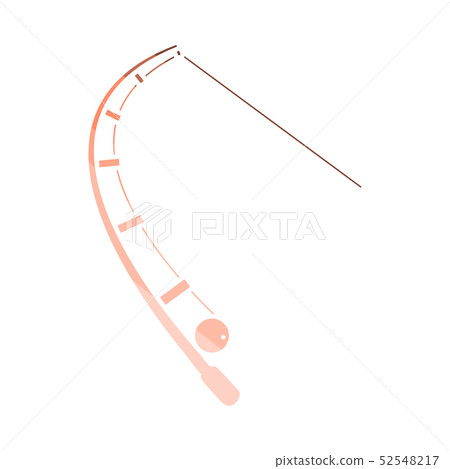 Icon Of Curved Fishing Tackle Icon Of Curved Fishing Tackle 52548217