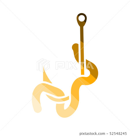Icon Of Worm On Hook Icon Of Worm On Hook 52548245