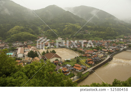Heavy rain in Tsuwano 52580458