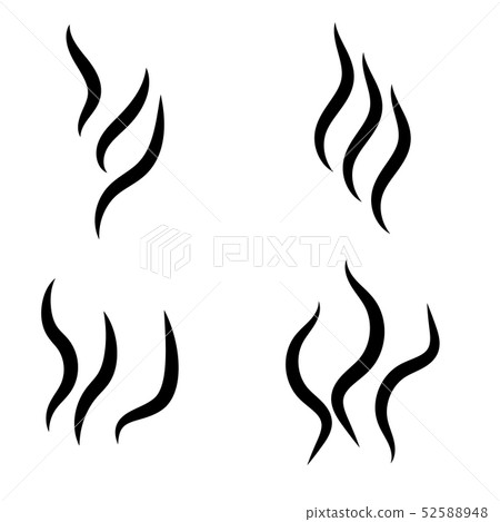 Smoke steam silhouette icon. - Stock Illustration [52588948] - PIXTA
