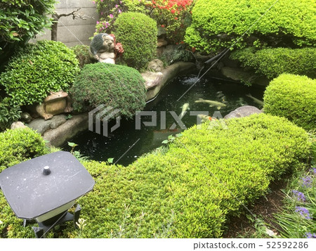 Japanese Garden Garden Pond Moth Tanuki Nobi Figurine Shigaraki Yaki 52592286