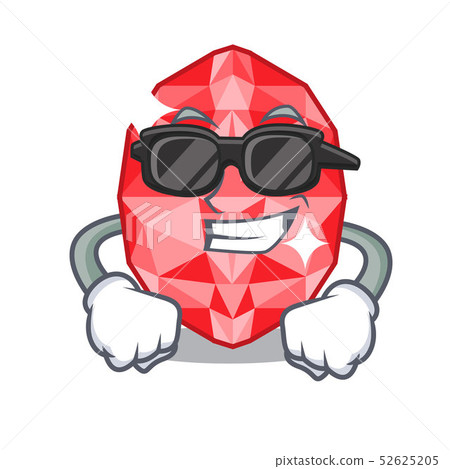 Super cool ruby gems isolated with the character Super cool ruby gems isolated with the character 52625205