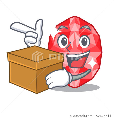 With box ruby gems isolated with the character With box ruby gems isolated with the character 52625611