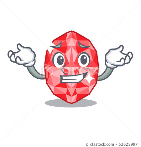 Grinning ruby gems isolated with the character Grinning ruby gems isolated with the character 52625997