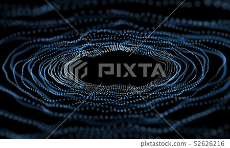 Modern wave circle effect 3d blue background Modern wave circle effect 3d blue background 52626216