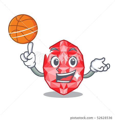 With basketball ruby gems in a cartoon box With basketball ruby gems in a cartoon box 52628536