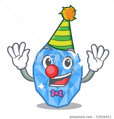 Clown aquamarine gem above cartoon dressing table 52636851