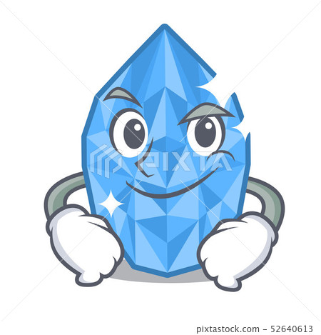 Smirking aquamarine gem in the character shape 52640613