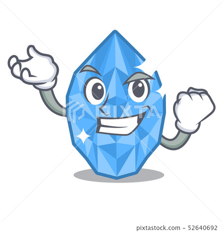 Successful aquamarine gem in the character shape 52640692