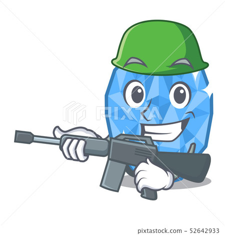 Army aquamarine gem in a cartoon box Army aquamarine gem in a cartoon box 52642933