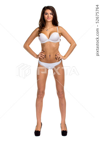 Cutie girl in a very expensive and beautiful lingerie, isolated. Cutie girl in a very expensive and beautiful lingerie, isolated. 52675764