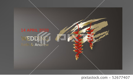 Tropical black and gold leaves on dark background Tropical black and gold leaves on dark background 52677407