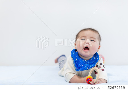 A prone baby A prone baby 52679639