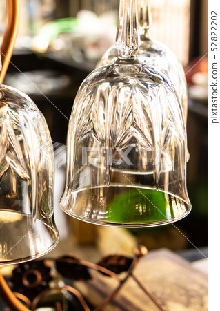 glass transparent thin leg carved wine-glass glass transparent thin leg carved wine-glass 52822202