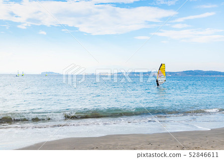 Looking towards Enoshima from Hayama coast, Kanagawa Prefecture 52846611