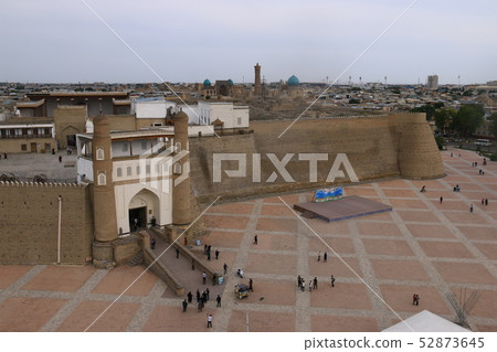 Central Asia Silk Road Trip Uzbekistan Bukhara Ark Castle Gate and Registan Square (From the Observation Tower) 52873645