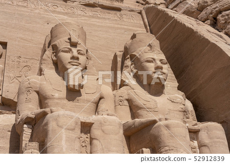 Giant Stone Statues at Temple of Kom Ombo 52912839