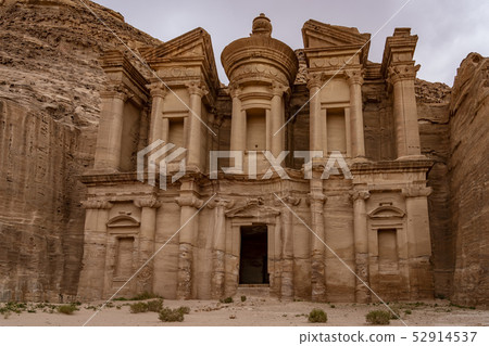 The Treasury at Petra Ruins in Jordan The Treasury at Petra Ruins in Jordan 52914537