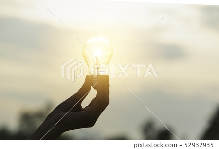 Innovation or creative concept of hand hold a 52932935