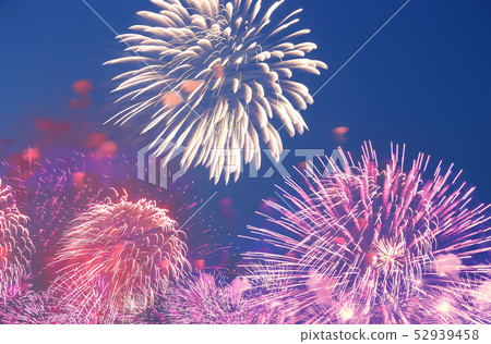 Celebratory colorful fireworks Celebratory colorful fireworks 52939458