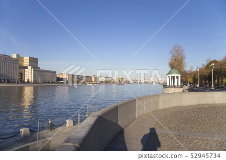 Moskva River and embankments (day). Moscow 52945734