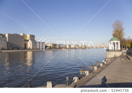Moskva River and embankments (day). Moscow 52945736