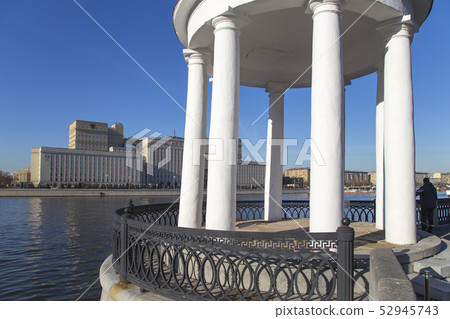 Moskva River and embankments (day). Moscow 52945743