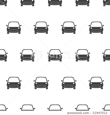 Seamless pattern with car on white background - Stock Illustration ...