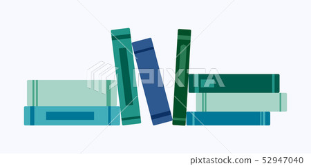 Book flat design style on blue background - Stock Illustration ...