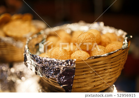 Ingredients samosa closeup, a beautiful Indian 52956915