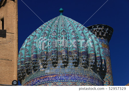 Central Asia Travel on the Silk Road Uzbekistan Samarkand Registan Square Sheldre Medrese Central Asia Travel on the Silk Road Uzbekistan Samarkand Registan Square Sheldre Medrese 52957329