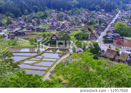 Shirakawago spring Shirakawago spring 52957680