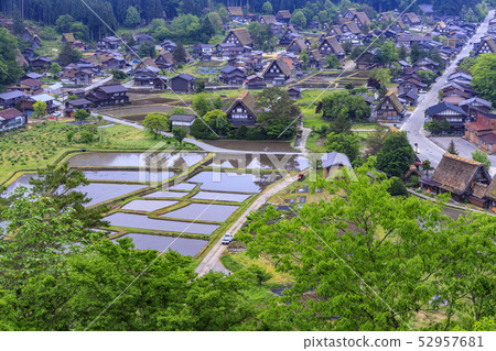 Shirakawago spring Shirakawago spring 52957681