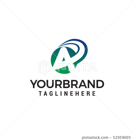 letter a fast logo design concept template vector 52959005
