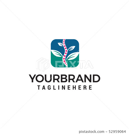 chiropractic natural logo design concept template 52959064