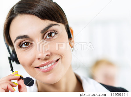 Female call center service operator 52959354