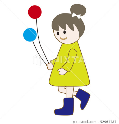 Girls with balloons Girls with balloons 52961181