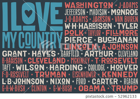 Flag USA. Poster of United States of America flag 52962133