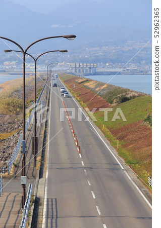 Nagasaki _ Isahaya Bay Reclaimed Embankment Road Nagasaki _ Isahaya Bay Reclaimed Embankment Road 52962365